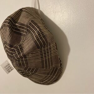Kangol Greay Plaid Flexfit Newsboy Cap Hat Men’s Size L/XL